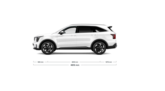 Technische Zeichnung Kia Sorento – Fahrzeuglänge, Radstand und Überhänge
