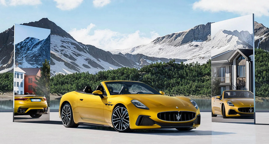 Maserati GranCabrio Trofeo – Frontansicht von rechts, Performance-Variante