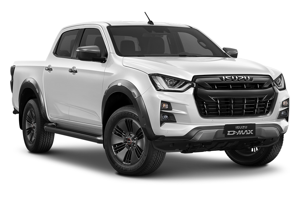 ISUZU D-MAX Seitenansicht in Weiß – Technische Daten Übersicht