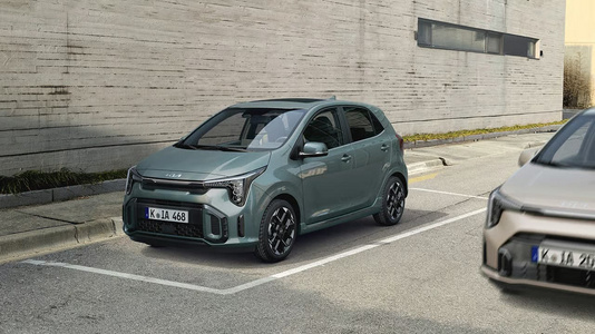 Parkender KIA Picanto in grau