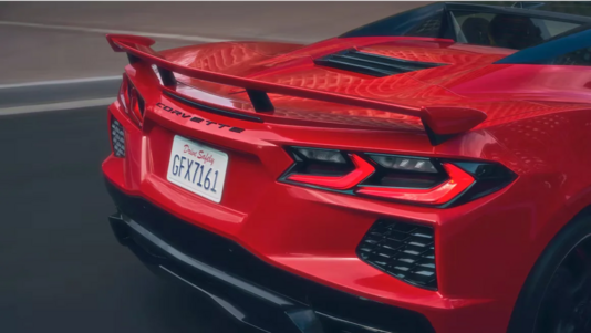 Corvette Stingray im Detail in Hinteransicht