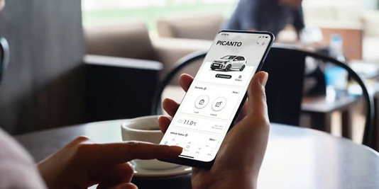 KIA Picanto auf Smartphonebildschirm