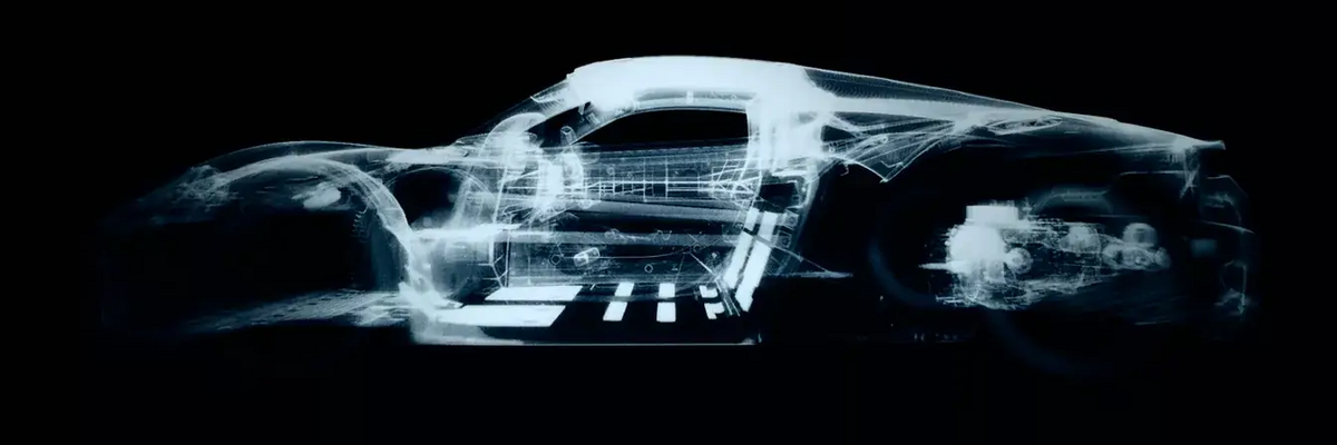 Maserati MCPura Cielo – technische Wireframe-Seitenansicht von rechts