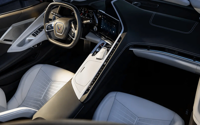 Corvette Stingray Ansicht Lenkrad und Mittelkonsole