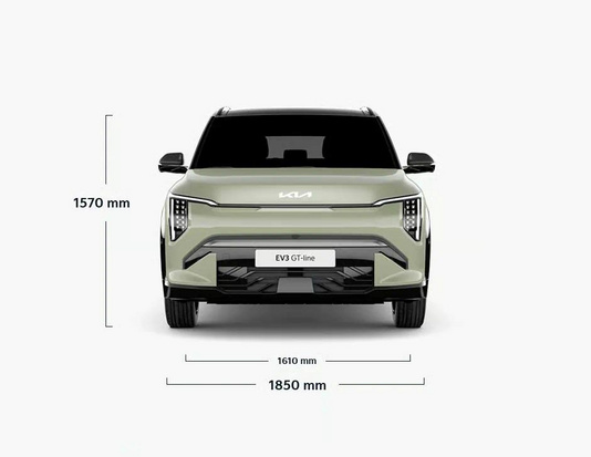 Kia EV3 Abmessungen Höhe und Breite