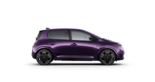 Seitenansicht des Nissan Pixo in violett
