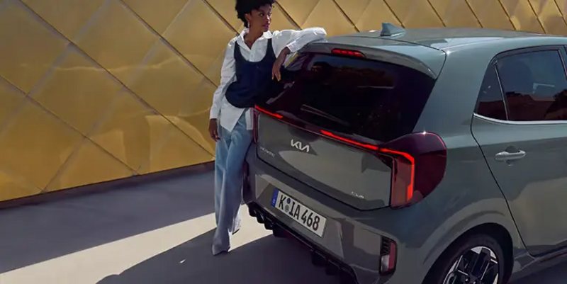Kia Picanto GT-line Heckansicht mit Spoiler