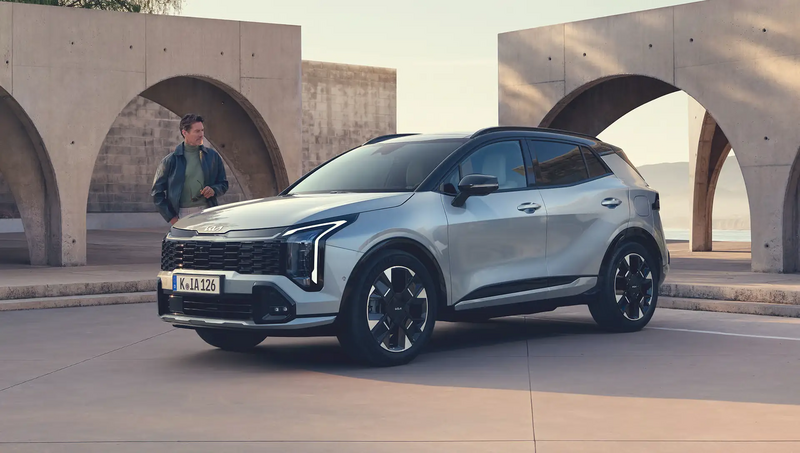 Kia Sportage – Frontansicht in dynamischer Pose