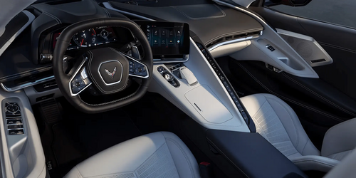 Corvette Stingrays Armaturenbrett in der Innenansicht
